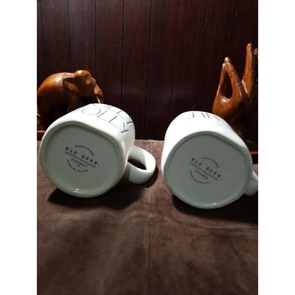 Rae Dunn Holly Jolly and Jingle Mug Cup
